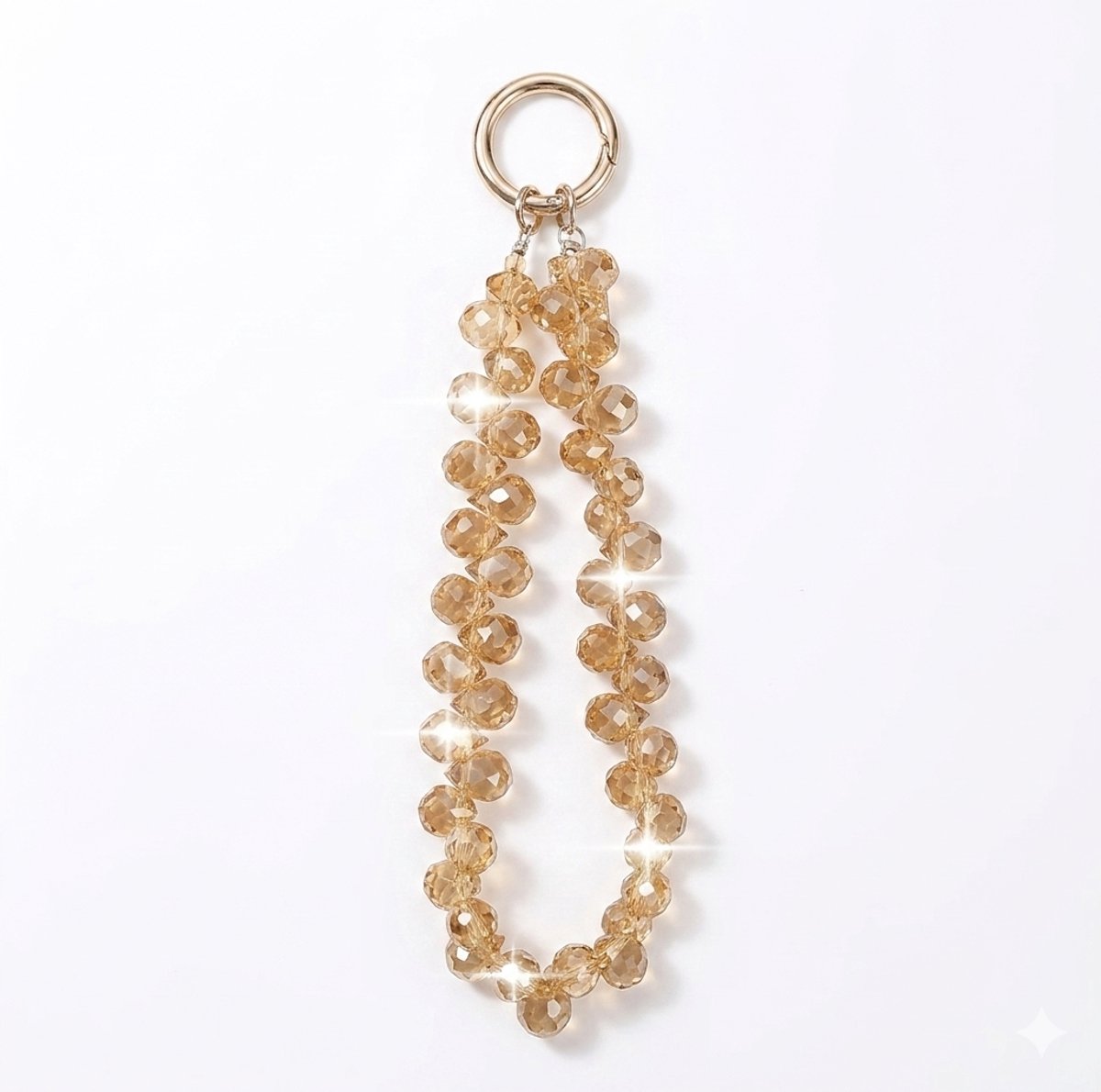 She life style - glinsterende smartphone-koord of sleutelhanger - Goud