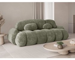 Slaapbank STONE met slaapfunctie - modern design, opbergruimte, vrijstaand, inclusief kussens - donkergroen (Vibe 38)