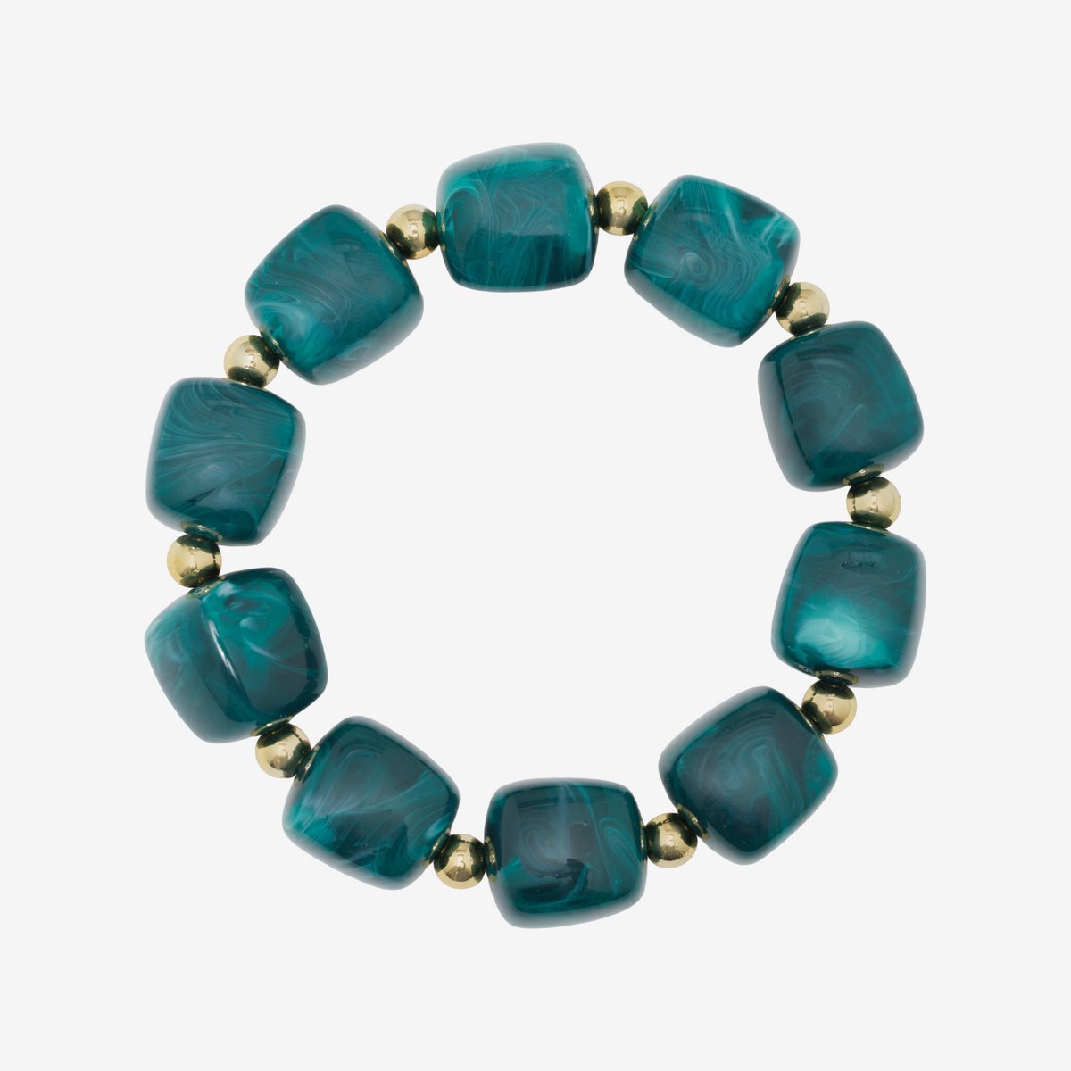 Essenza Large Beads Bracelet Cyan