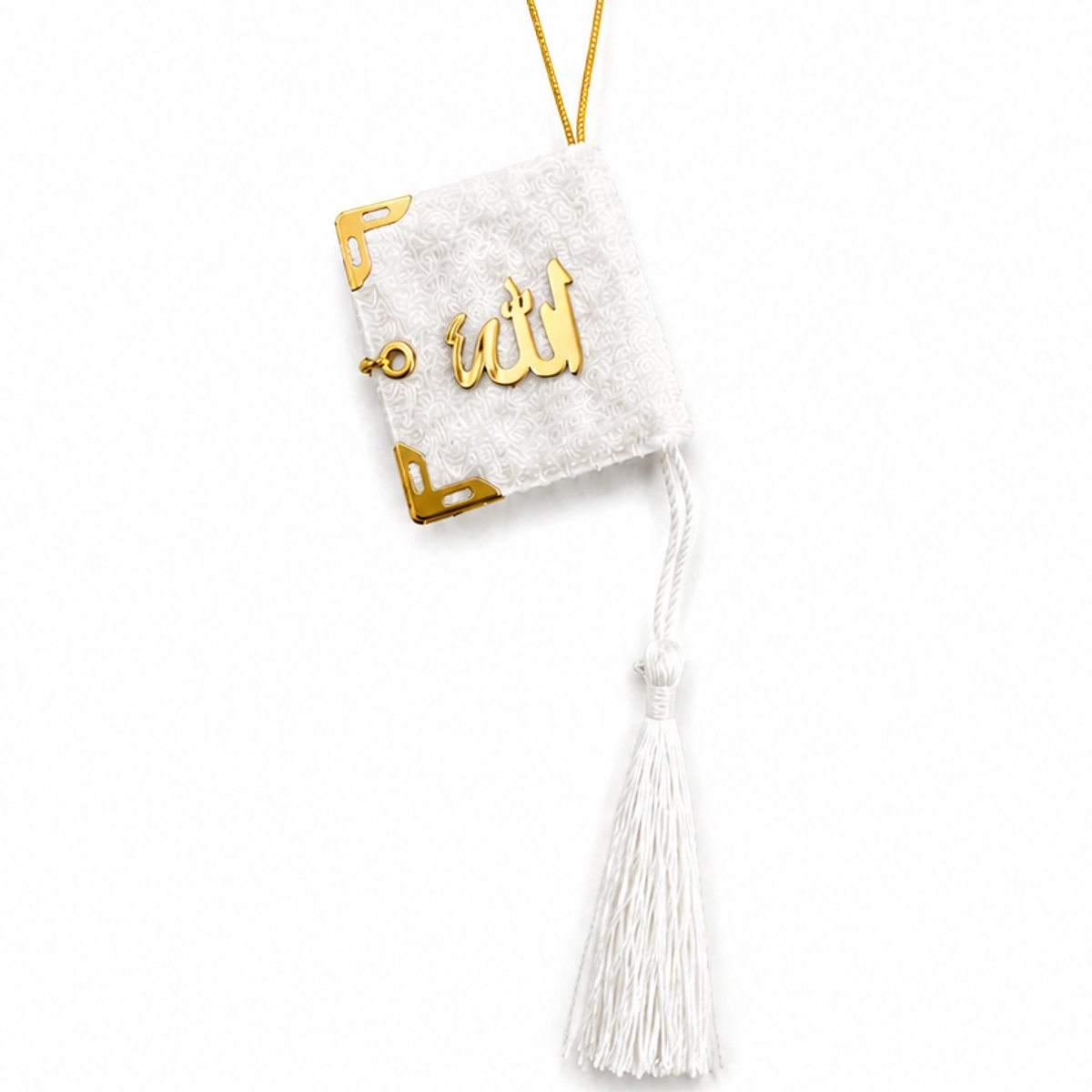 Baraka Treasures Autohanger - Koran Hanger - Decoratie Hanger - Auto Hanger - Autospiegelhanger - Auto accessoire - Islamitisch Cadeau - Wit