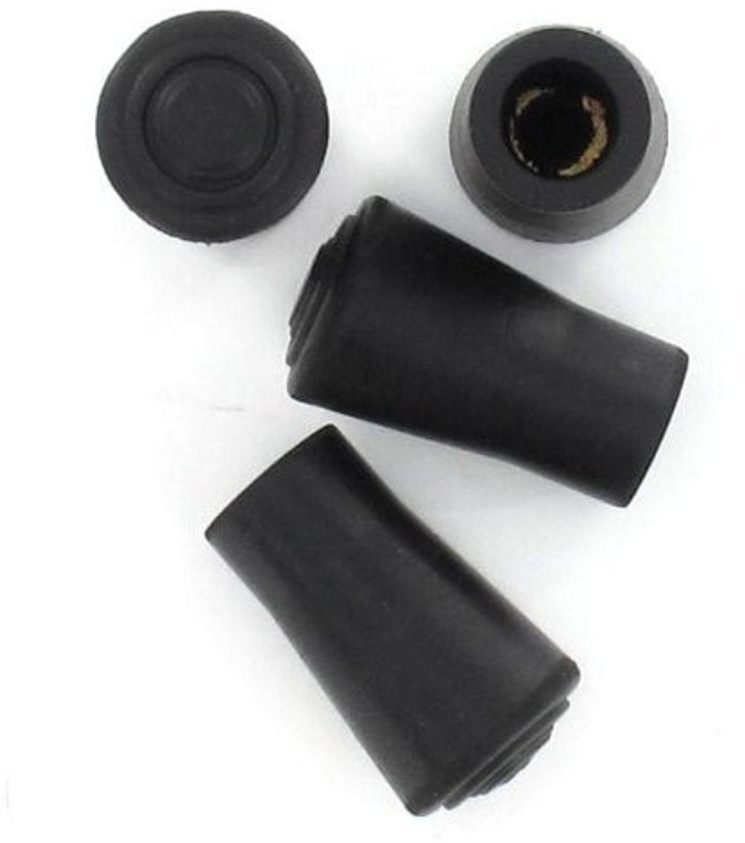 MTTProducts - Rubber Ferrule Tips - Trekking Poles - Sterke grip op harde ondergrond - 12 mm - Duurzaam en stil - Geschikt voor wandelaars - Zwart