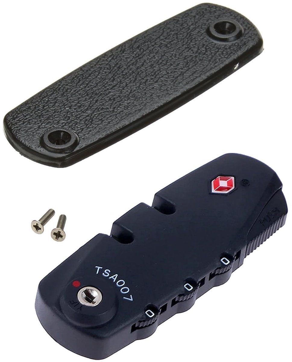 MTTProducts Goedgekeurde Koffer Slot - 3 Cijfer Combinatie - Geschikt voor Reis en Opbergen - Zwart - Veiligheidsslot voor Bagage - Stevig en Bet...