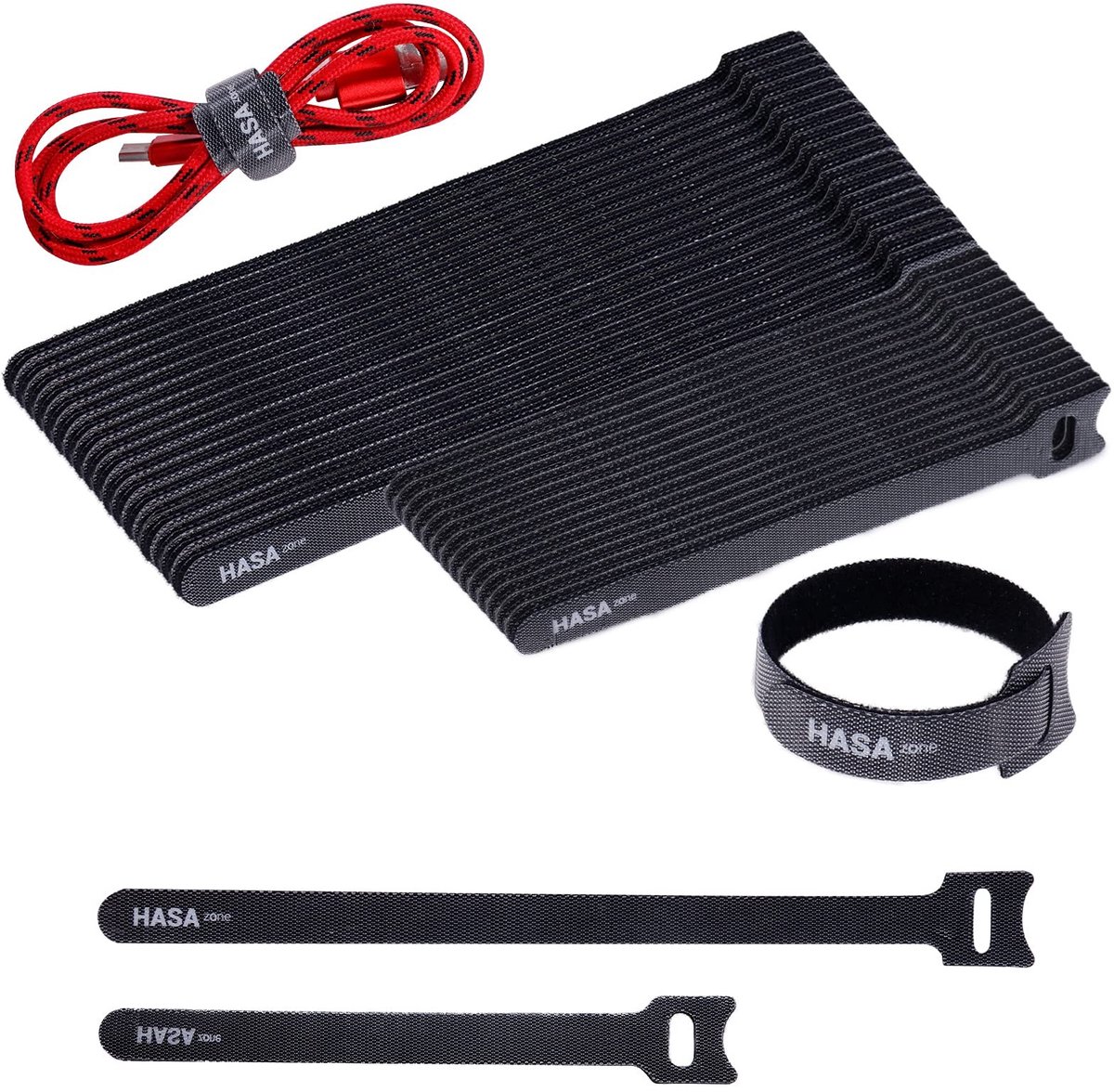 NTHProducts - Cable Ties - Resealable Kabelbinders - Herbruikbaar - Zwart - Kabel Organizer - 100 Stuks - Geschikt voor Thuis en Kantoor