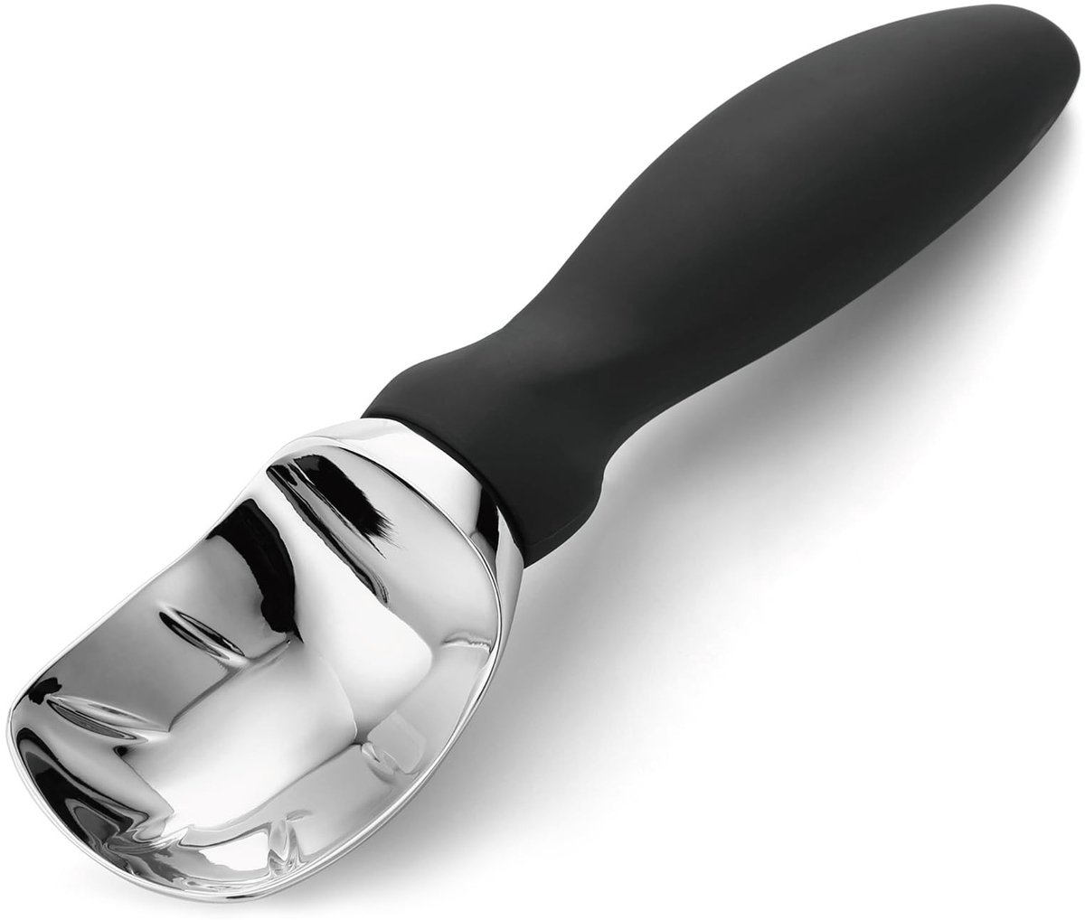 IJsschep - Keukenschep Portioneren - Hard IJs Scheppen - Ergonomische Antislipgreep - Zwart