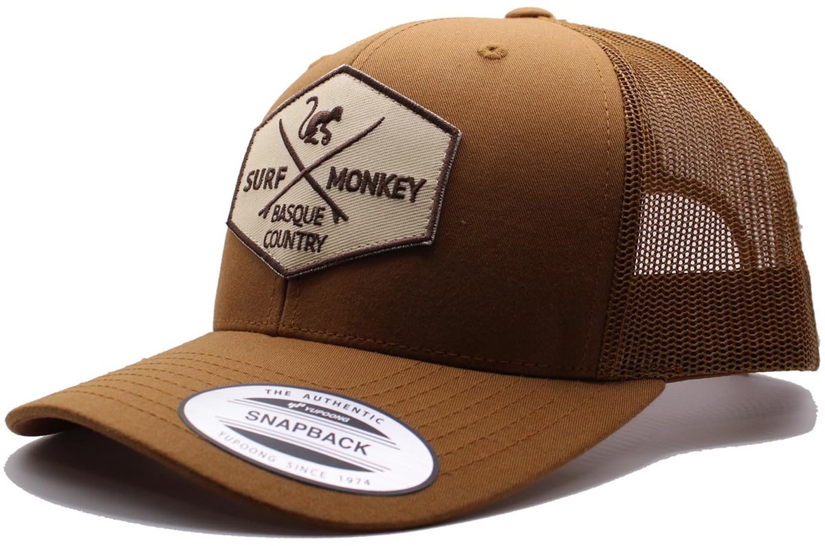 Surf Monkey - Trucker Cap - 5 Panel - One Size - Snapback - Bruin