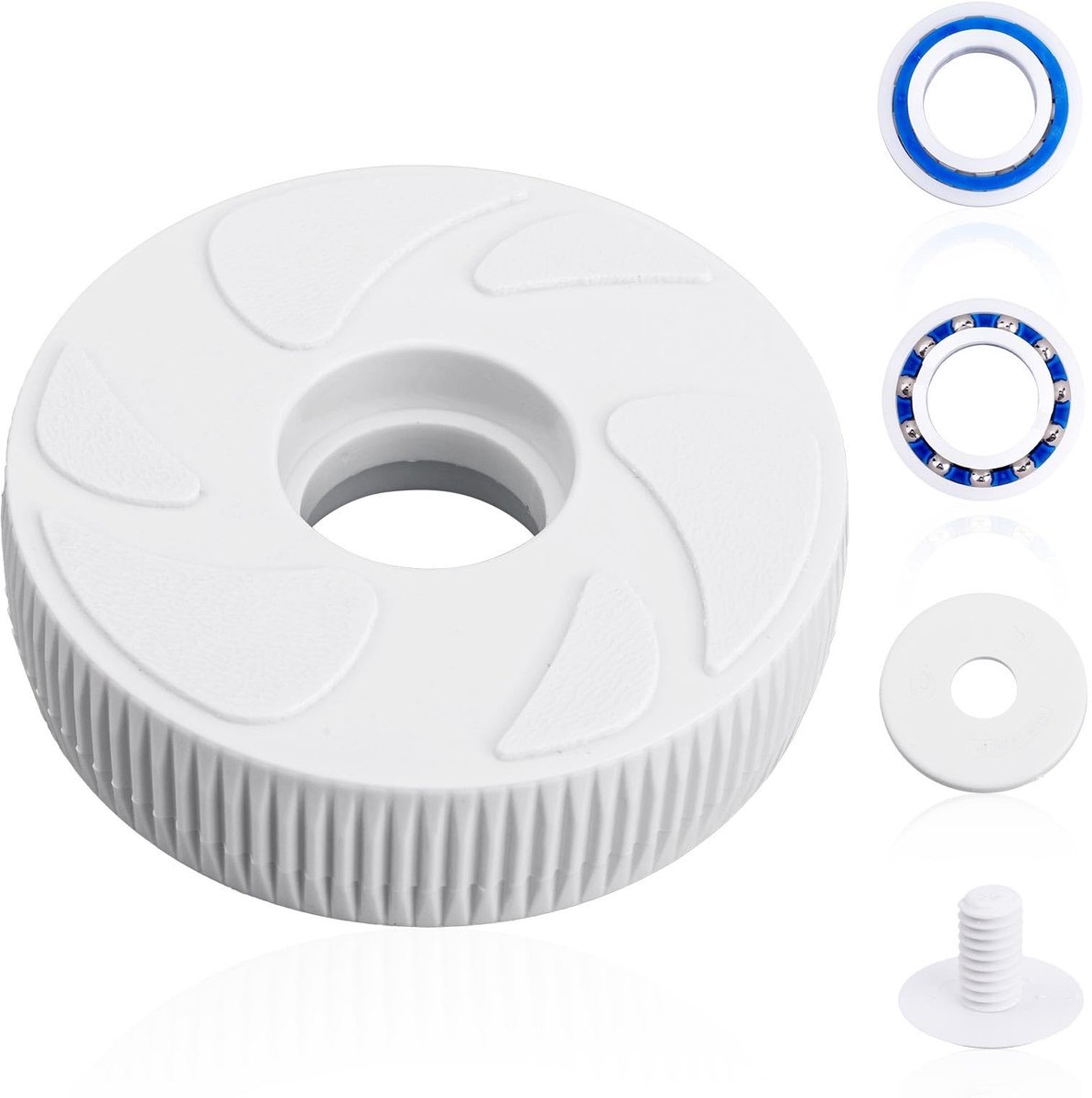 Allecto - Pool Cleaner Onderdelen - C16 Componenten - Tensioner Roller - Wit - Bearings en Gasket - Geschikt voor Polaris 280 180 - C55 C60 C64