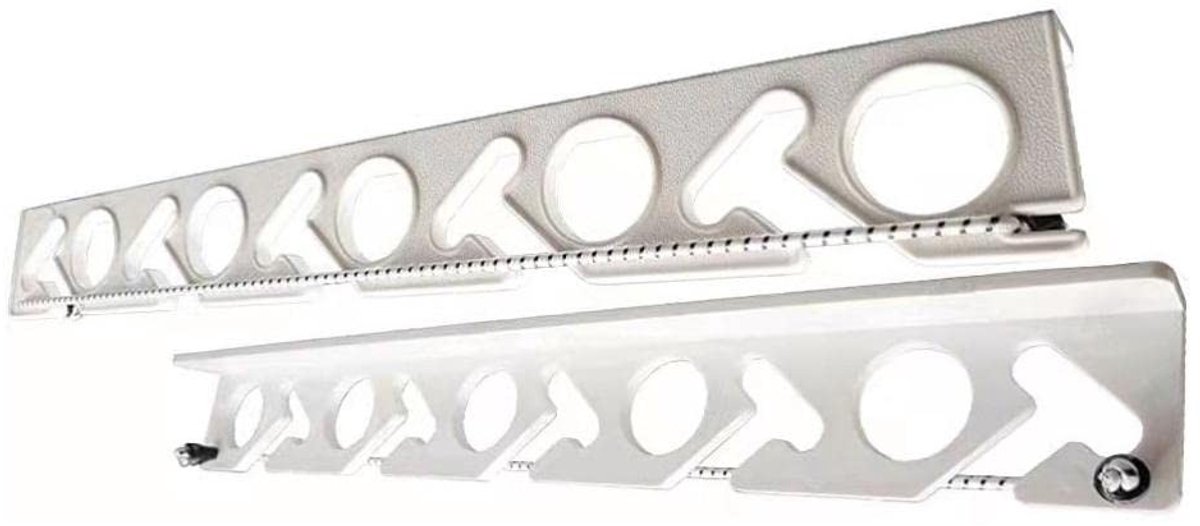 Allecto - Vissen - 10 Gaten Vissenstokhouder - Wand- of Plafondmontage - Lichtgewicht - Plastic - Perfecte Opberging - Geschikt voor Garage en Kelder