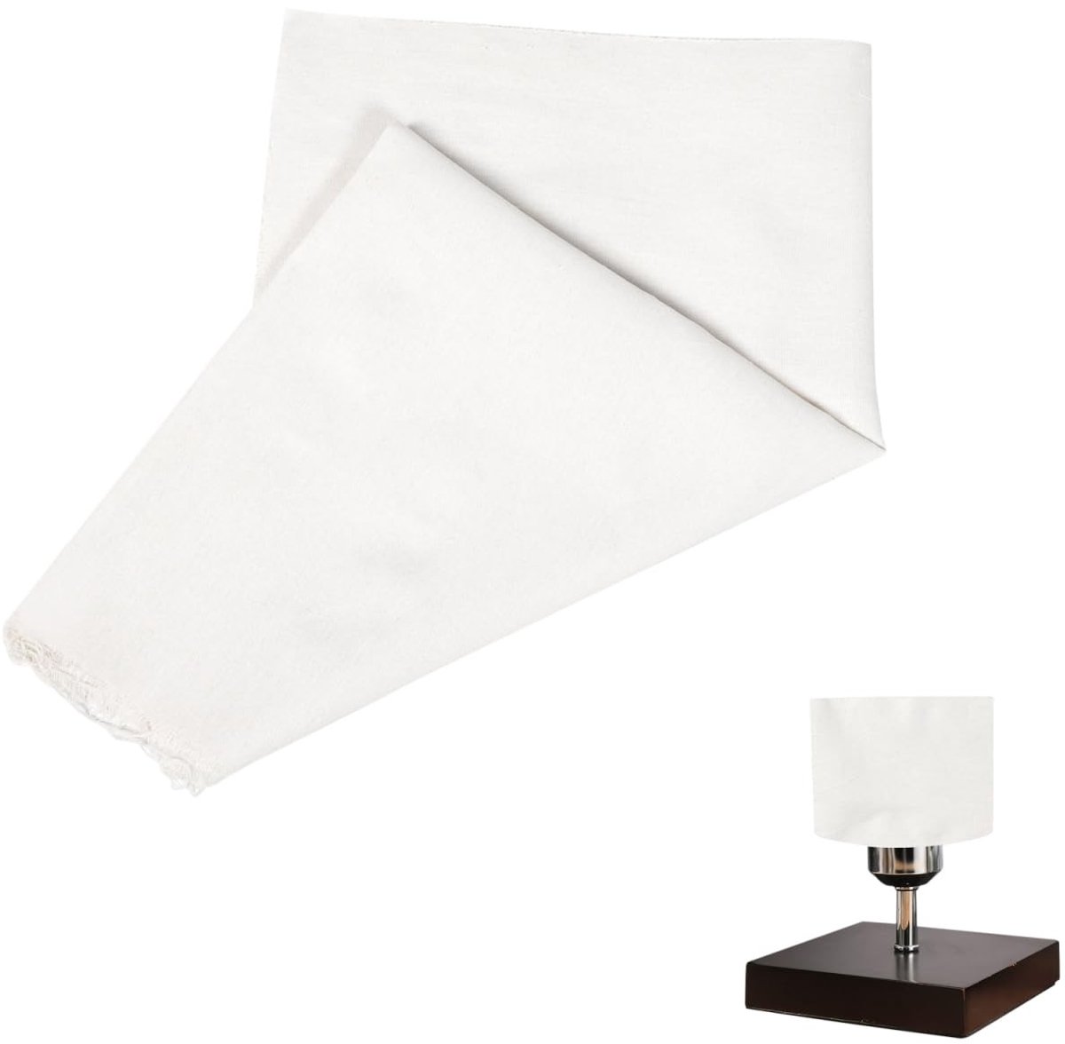Allecto - Bed Sheet Material - DIY lampshade kit - Wit - Lampenkap stof - Creatief en eenvoudig te gebruiken - Geschikt voor elke lamp