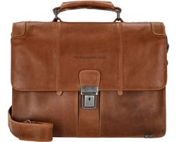 The Chesterfield Brand Leren Afzonderlijke gevallen Schoudertas met laptopvak Stuttgart Business Bag Cognac Lichtbruin