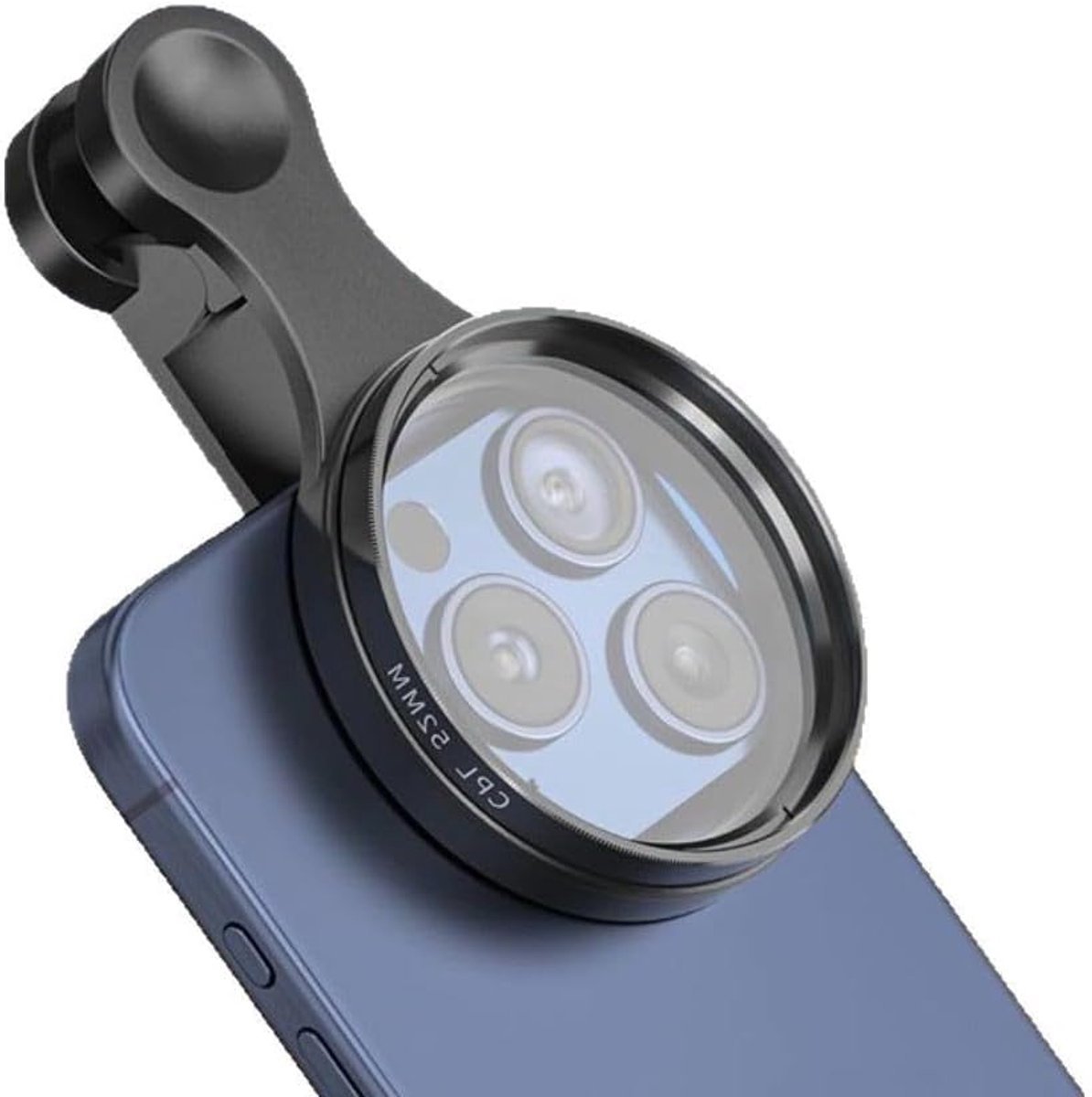 52 mm clip-on CPL-geschikt voor telefooncamera's, circulair polarisatiefilter geschikt voor iPhone 17 16 15 14 13 12 11