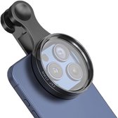 52 Mm CPL-polarisatiefilterclip Voor IPhone – 18-laags Nanocoating, Met Doek, Etui En Lensdop, Voor Reflectiereductie