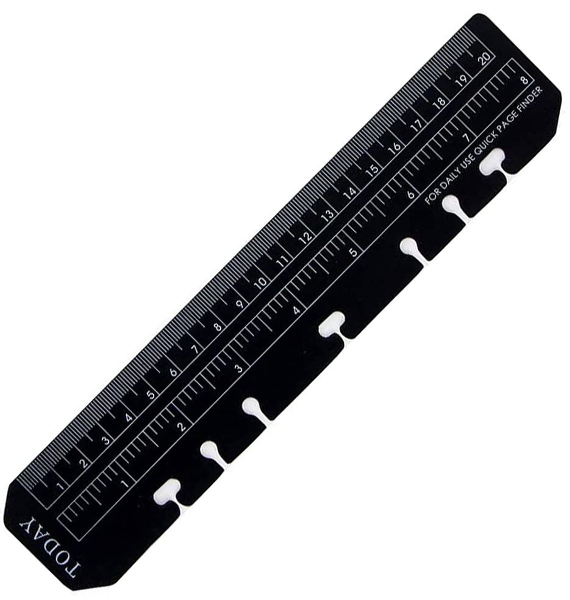 Byshayne - A5 Ruler - Notitieboek Ruler - Flexibel en Herpositioneerbaar - Zwart - A5 Organizer - Side Marking - Geschikt voor A5 Organizers