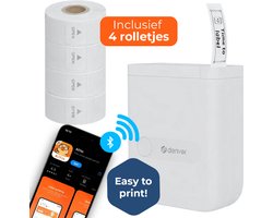 Denver Labelprinter - Bluetooth - Verbinding met smartphone - 15x40mm - Incl. 4 stickerrollen - MBP16