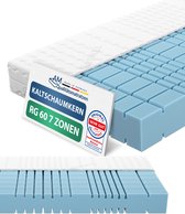 AM Qualitätsmatratzen Premium 7 zones koudschuimmatras 180x200 H4 Made in Germany OEKO TEX gecertificeerde koudschuimmatras 180x200 19 cm hoog ergonomisch matras 180x200 cm