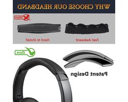 Hoofdband Kussen Kit voor Anker Soundcore Life 2/Q20/Q20+/Q20I/Q20BT Hoofdtelefoons, Eenvoudige DIY Reparatie en Comfort Verbetering