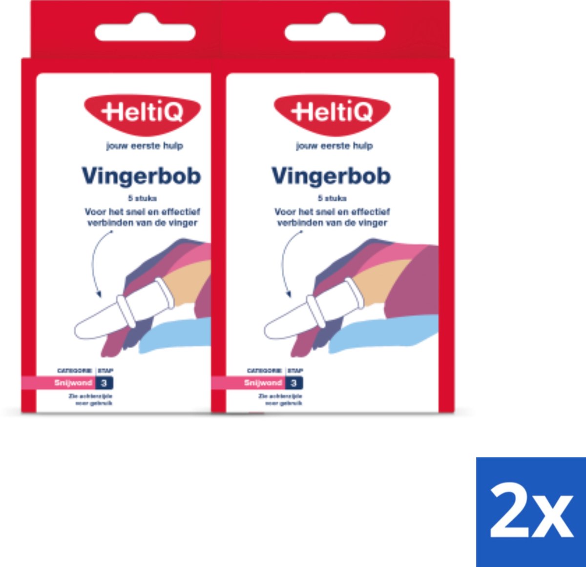 2x HeltiQ Vingerbob Blauw