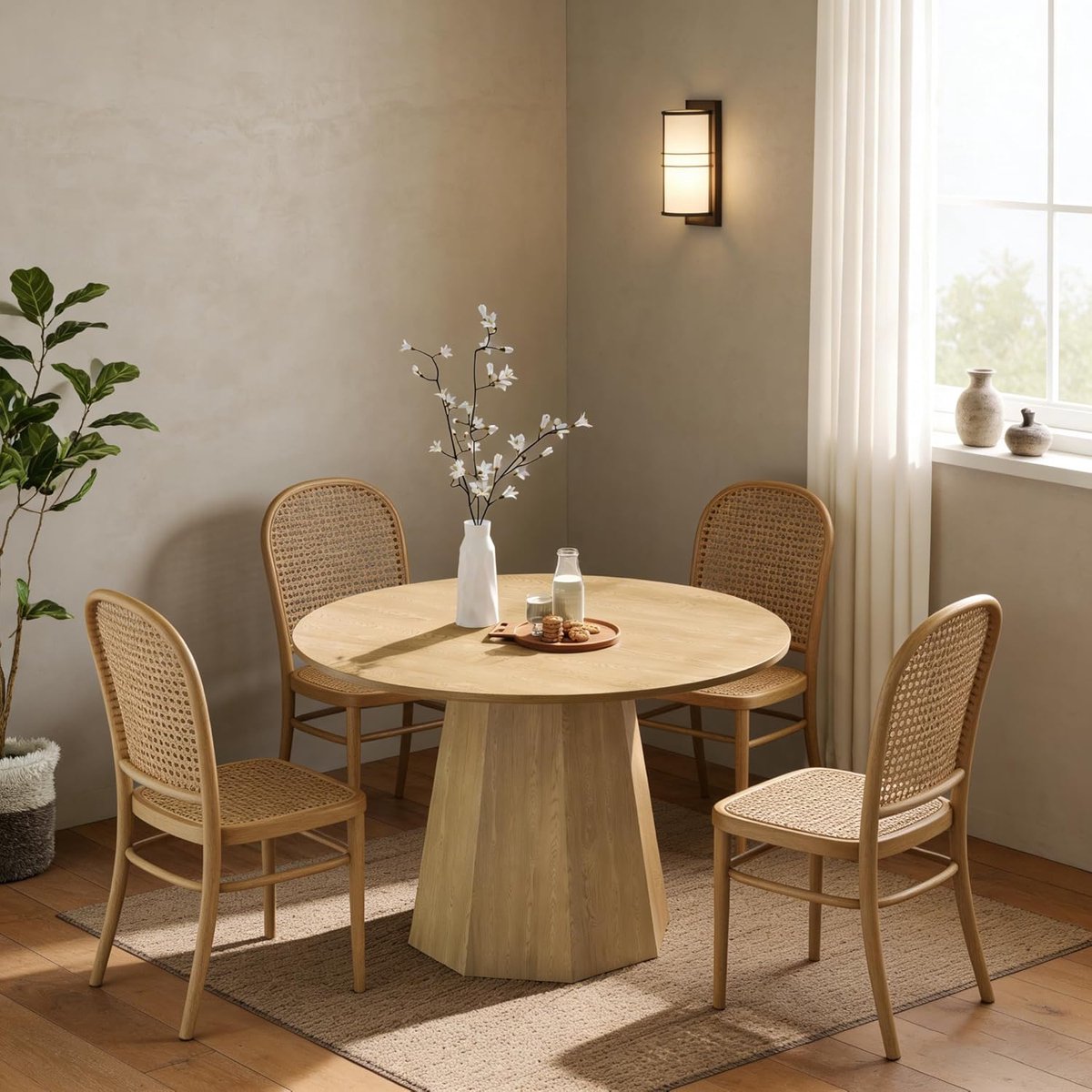 Eettafel Uitschuifbaar - Ronde naar Ovale Eetkamertafel - Scandinavisch Design - Ruimtebesparend voor 4-6 Personen - 100/140x100x75 cm - Hout & Zwart - Vermissen