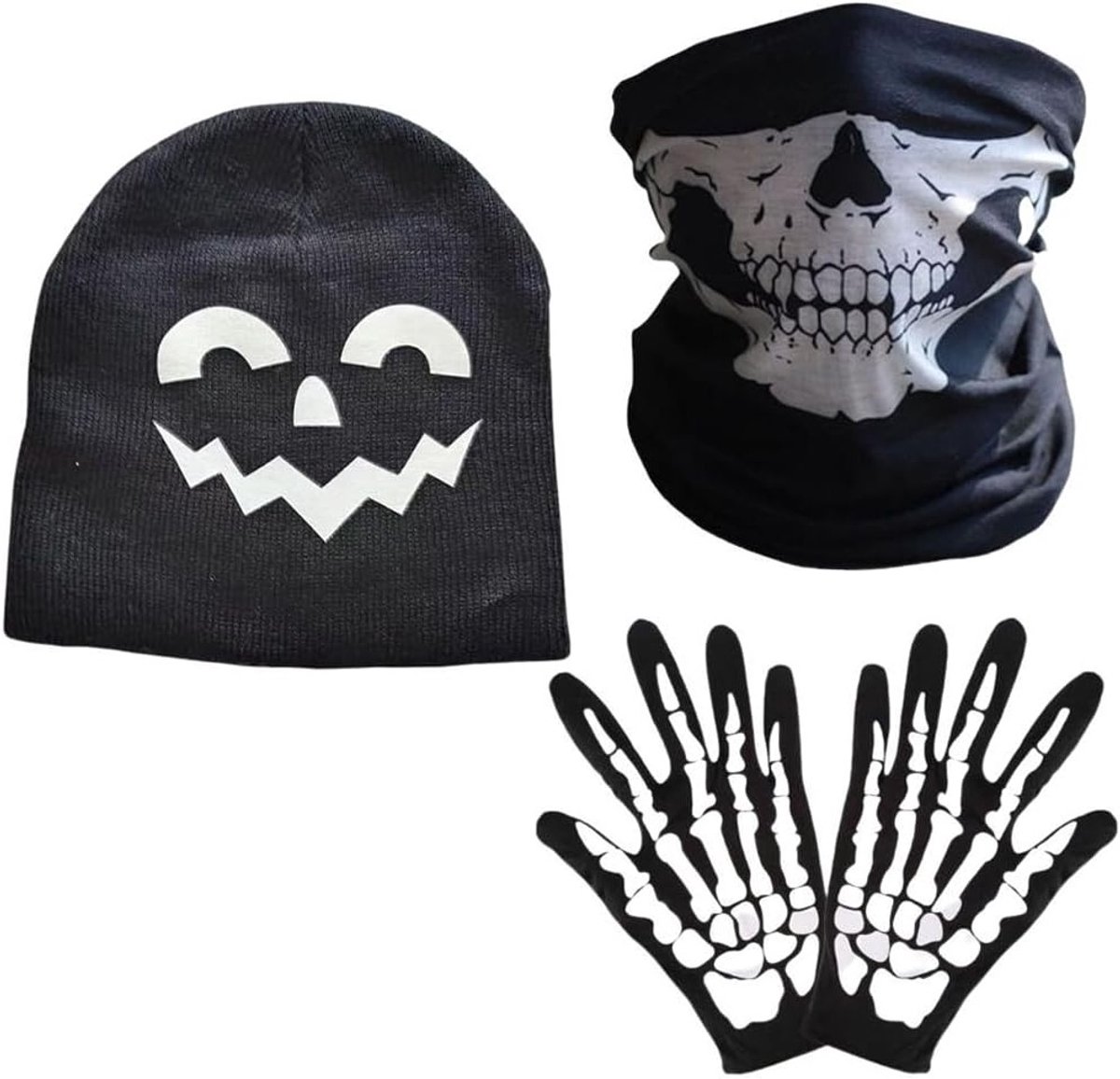 Halloween kostuums decoratieve handschoenen voor skeletmasker, feestelijke accessoires en kostuumdecoratie