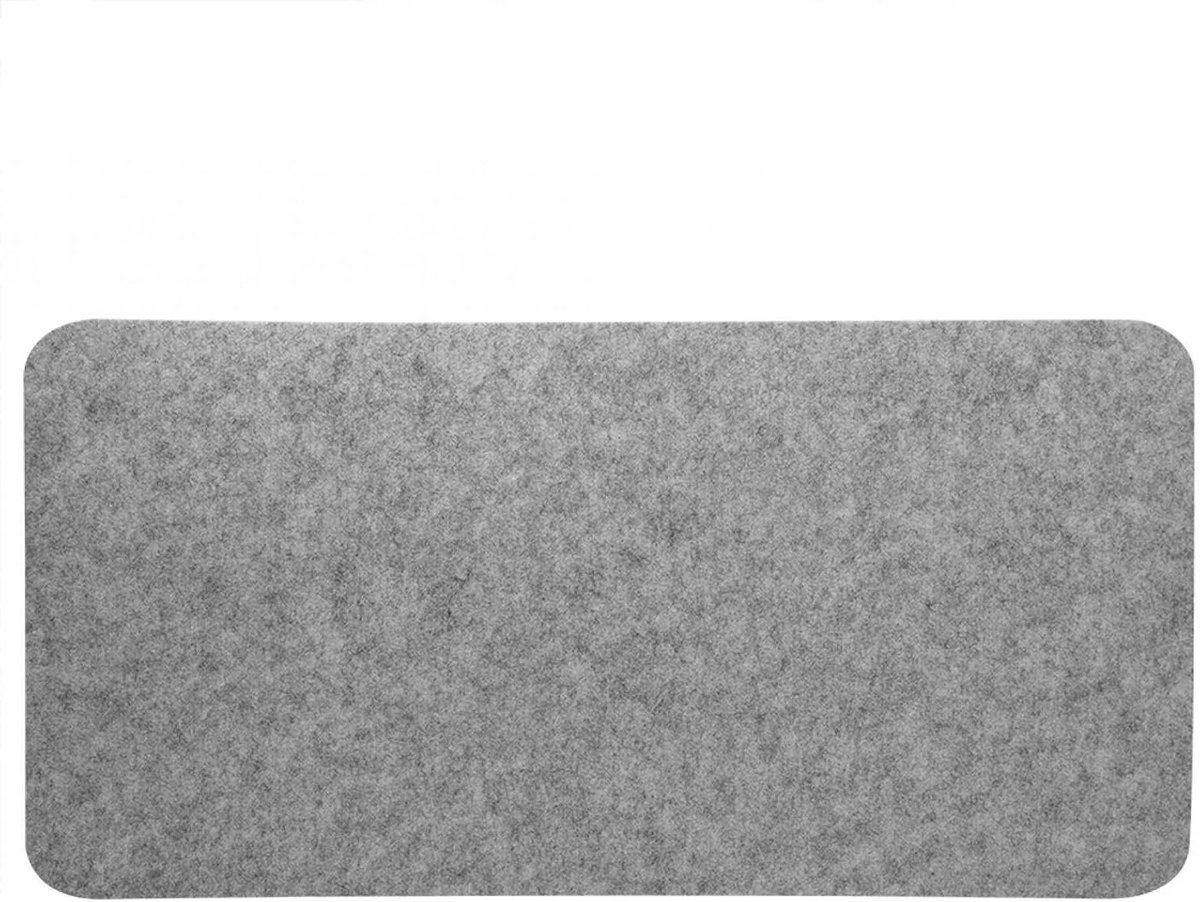 Multifunctionele Vilt Desk Pad - Grote Muismat en Coaster voor Thuis en Kantoor, 68 x 33 cm (Lichtgrijs) - Ideaal voor Organisatie en Comfort
