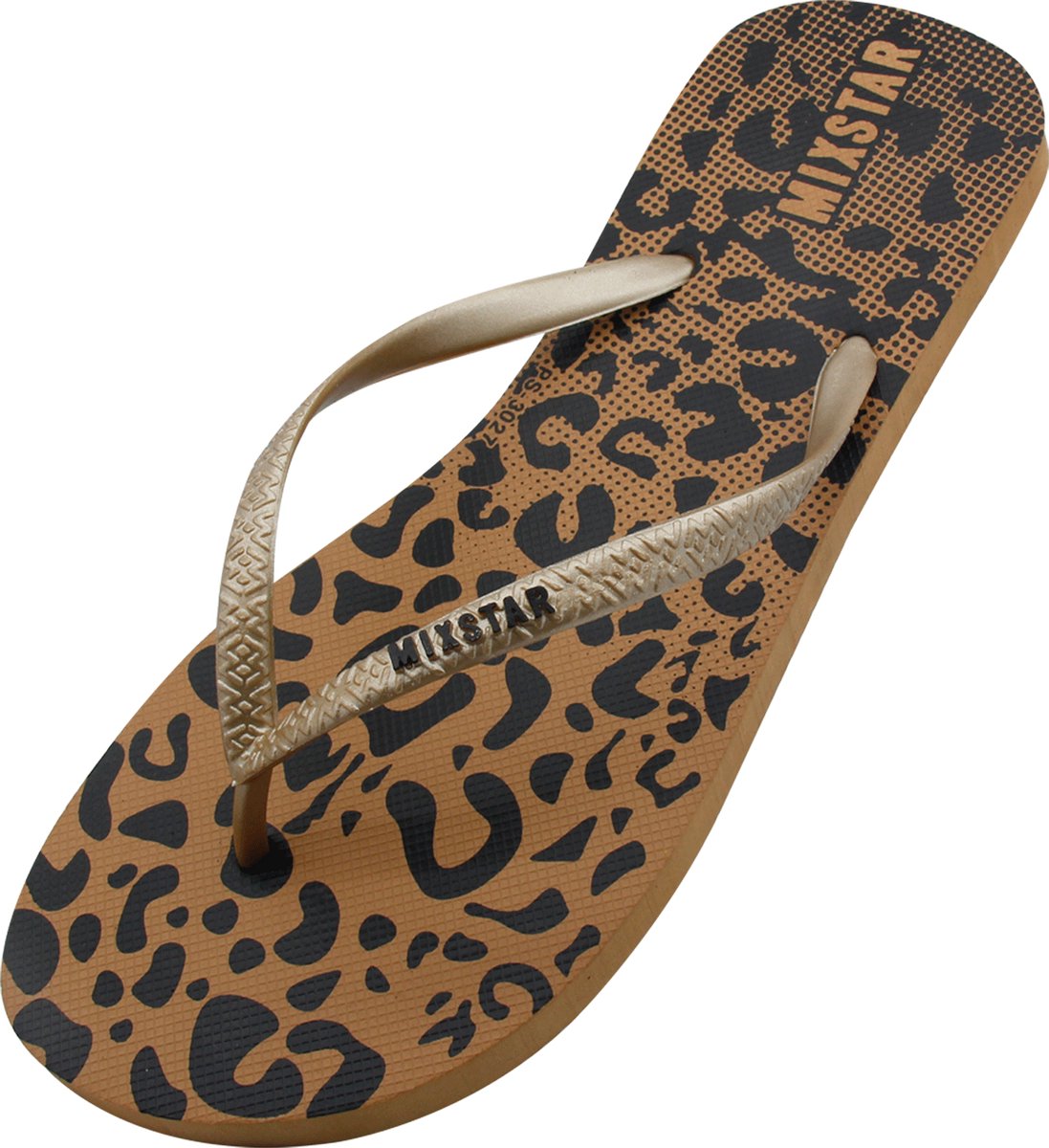 Slipper Leopard gold woman