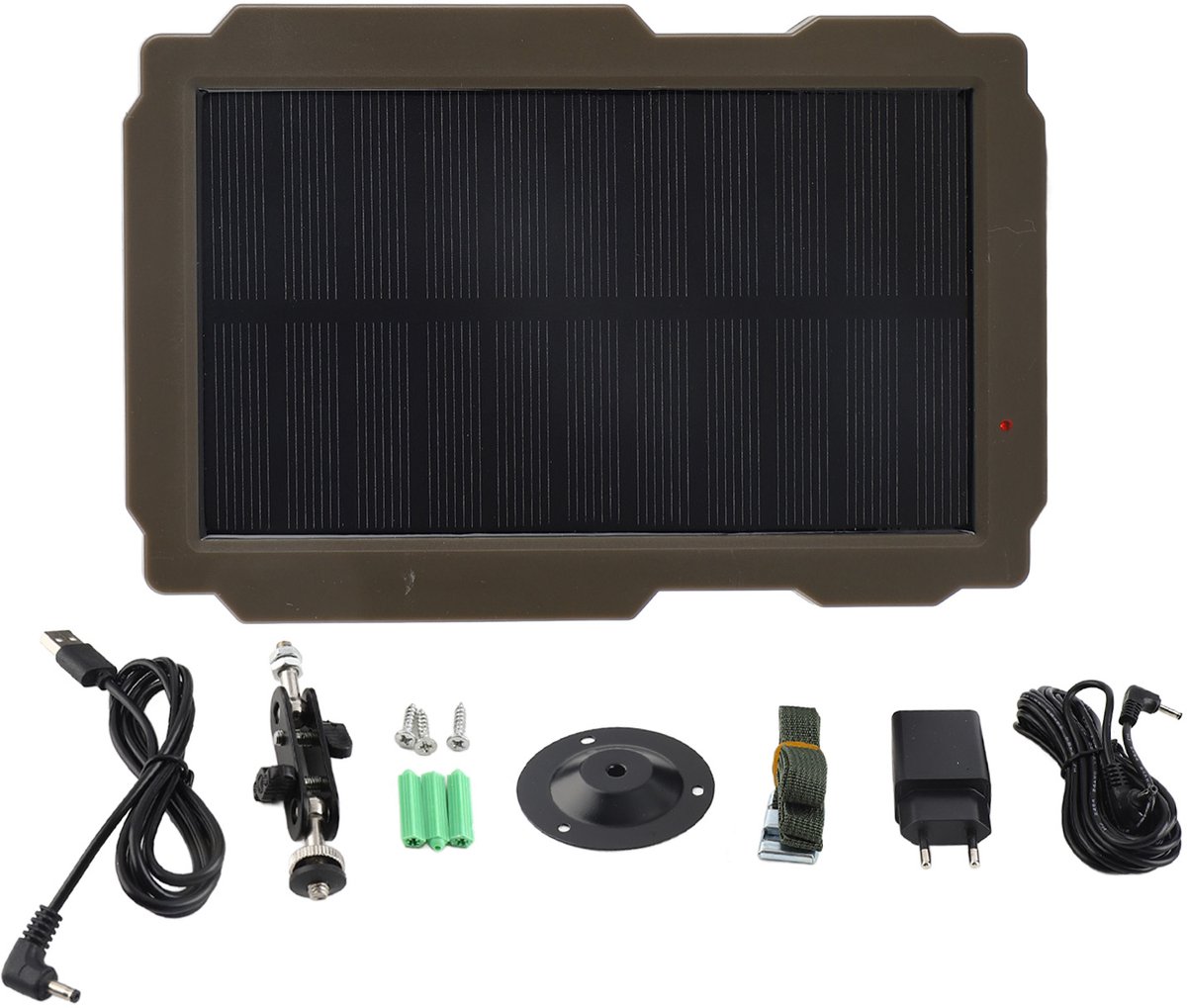 Wildcamera Zonnepaneel – 3000mAh – 6V/12V Solar – 3m Kabel – Voor Jachtcamera Outdoor