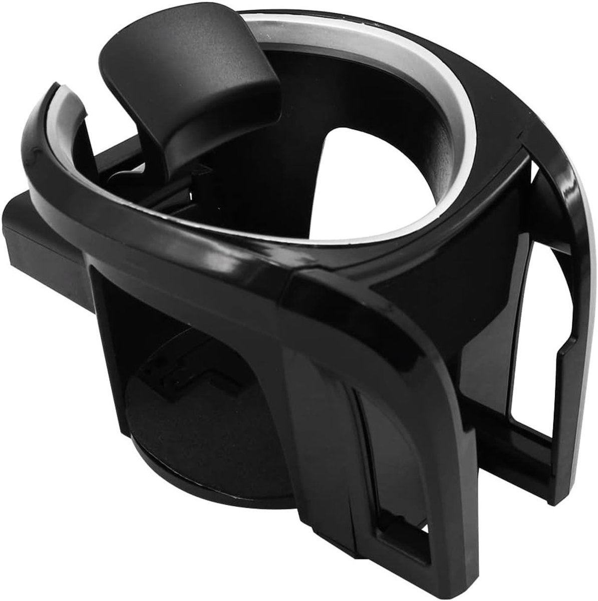Verstelbare 2-in-1 Smartphone Houder voor Auto - Universele Cup Holder en Luchtventilatie Bevestiging voor de meeste voertuigen (Zilver)