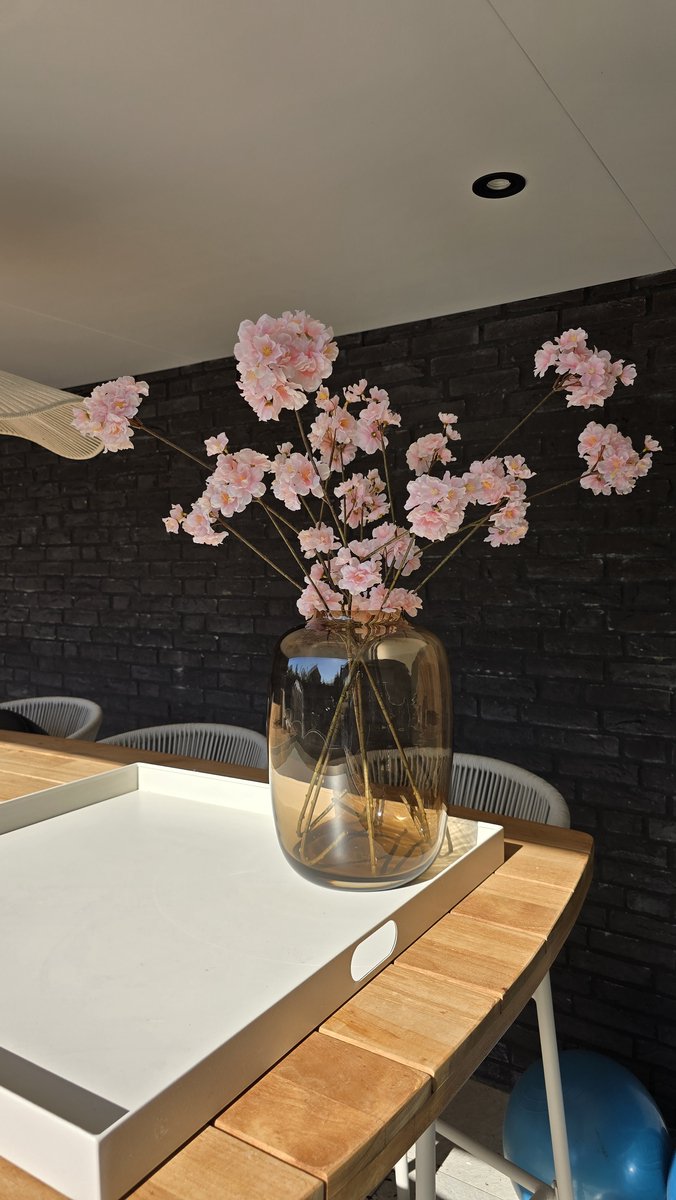 Zijden bloemen boeket-Powderroze-Bloesemtakken-5 stuks van 85 cm-Kunstbloemen-Moederdag-Cadeau-Kunstboeket-Voor vaas-Verjaardag-Nepbloemen-Real touch-Vrouw-Trouwdag-Onderhoudsvrij-Realistische look-Luxe woonaccessoires-Decoratie woonkamer