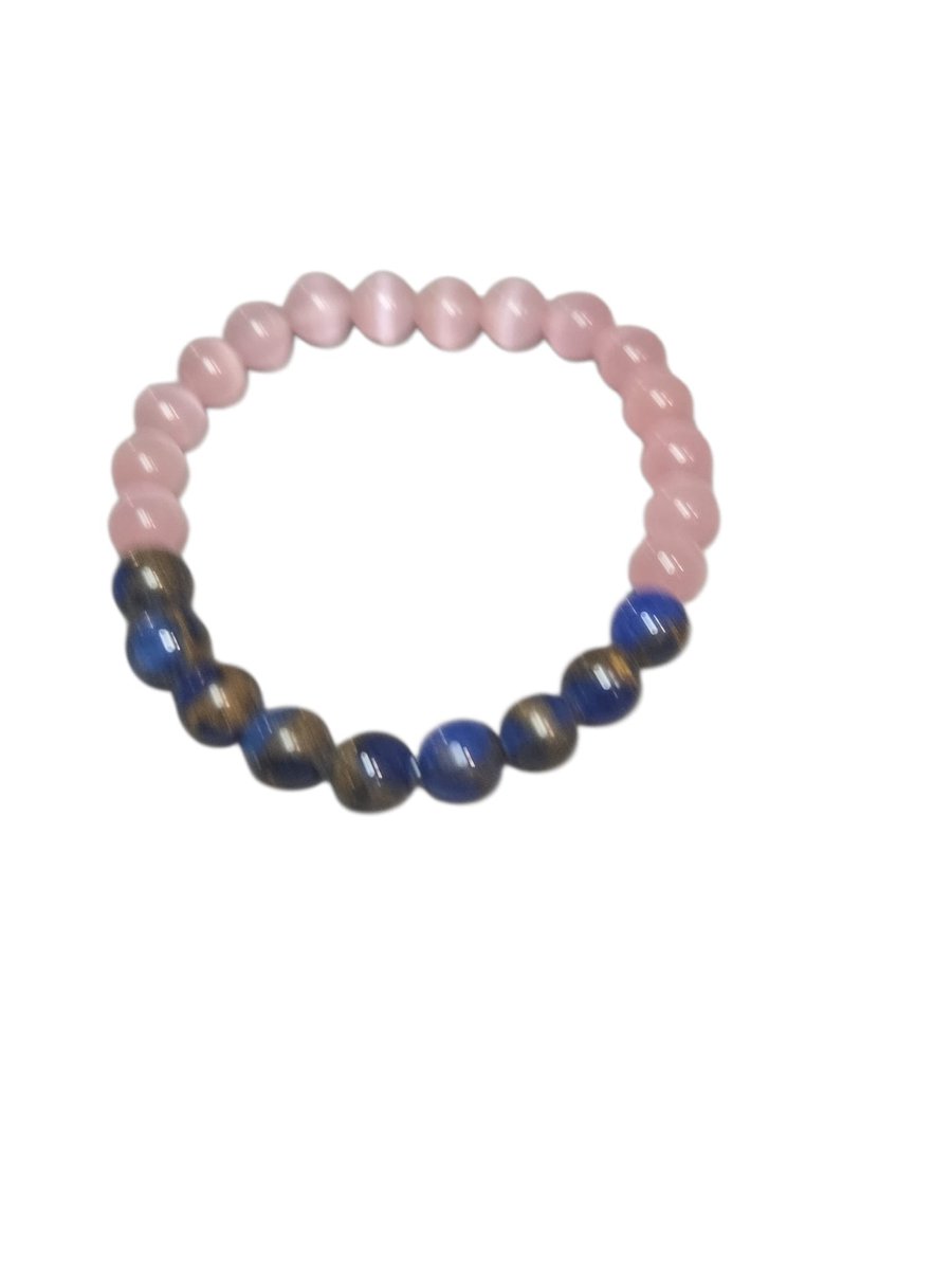 Cat eye met lapis lazuli armband.