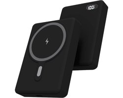 Golden Sound Powerbank met Led display - 12.000 mAh - Geschikt voor MagSafe systeem - Magnetisch opladen - Powerbanks - Noodpakket - Draadloze oplader - Met USB-C Poort