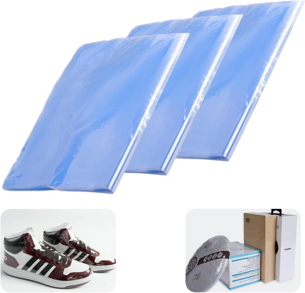 100 Stuks Krimpfolie Tassen 11 x 15,7 Inch Waterdicht Transparant voor Verpakking van Zeep, Badbommen en Kaarsen, Ideaal voor DIY Projecten en Cadeaus
