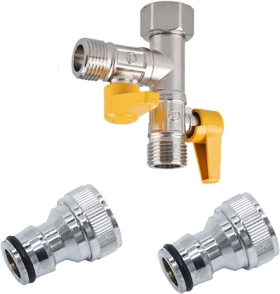 2-Weg Gasbal Valve met Individuele Aan/Uit Schakeling, 1/2" Faucet T Splitter, Messing Kranen voor Thuis en Keuken Gebruik — afbeelding 2