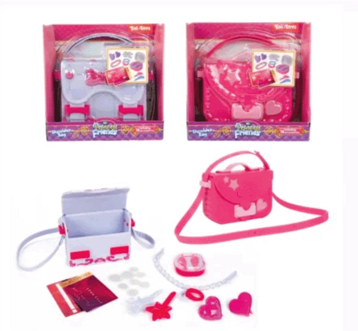 Toi-Toys Princess schoudertas met accessoires - 12-delig speelgoed.