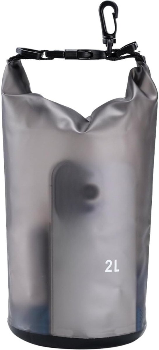 Drybag - Waterdichte Tas / Rugzak - Strandtas - Zwemtas - Wetbag - Droogtas - Outdoor Tas - PVC - 2L - Zwart - van Imperatoris