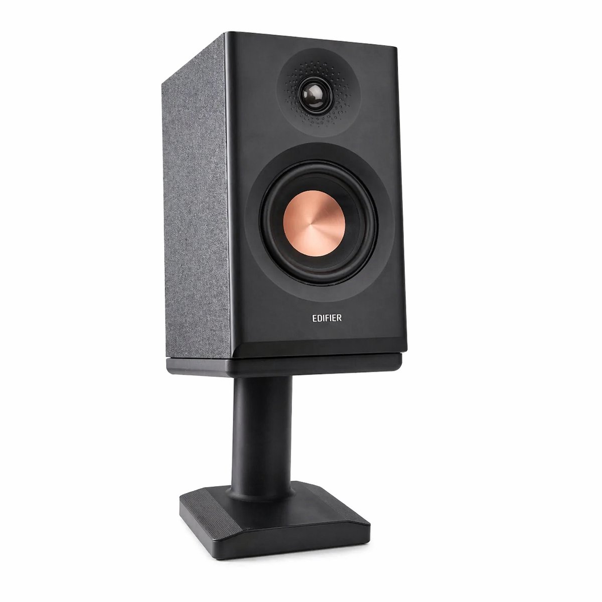 Edifier MR3 Speaker Stand Set - Desktop Speaker Standaard - Verhoogde Monitor Stand 120 Mm - 10 Graden Kanteling - Kabelmanagement - Audio Verbetering - Bureau Speaker Houder - Zwart