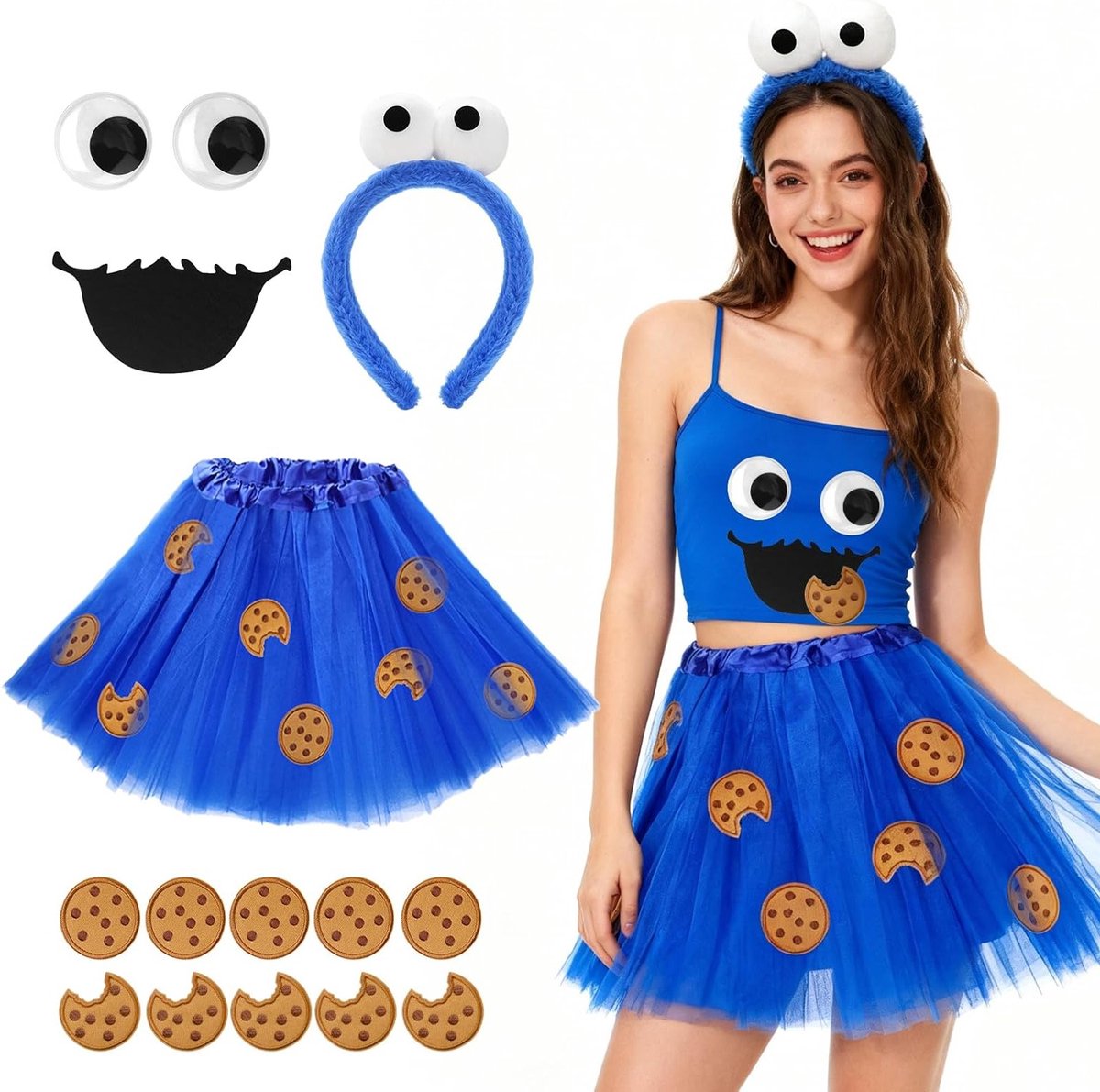 Griezelig Crumb Monster Kostuum voor Vrouwen - Perfect voor Halloween en Feestjes, Uniek en Comfortabel