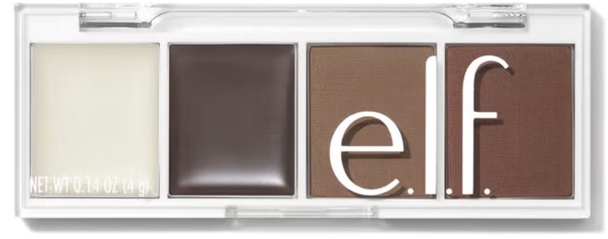 e.l.f. Bite-Size Brow Palette - Wenkbrauwpoeder & Wax - Neutral Brown - 4 g
