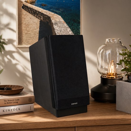 Speaker Standaard Geschikt voor Edifier R1280DB – 13° Kanteling – Anti Vibratie Basis – Compact Design – Zwart — afbeelding 4