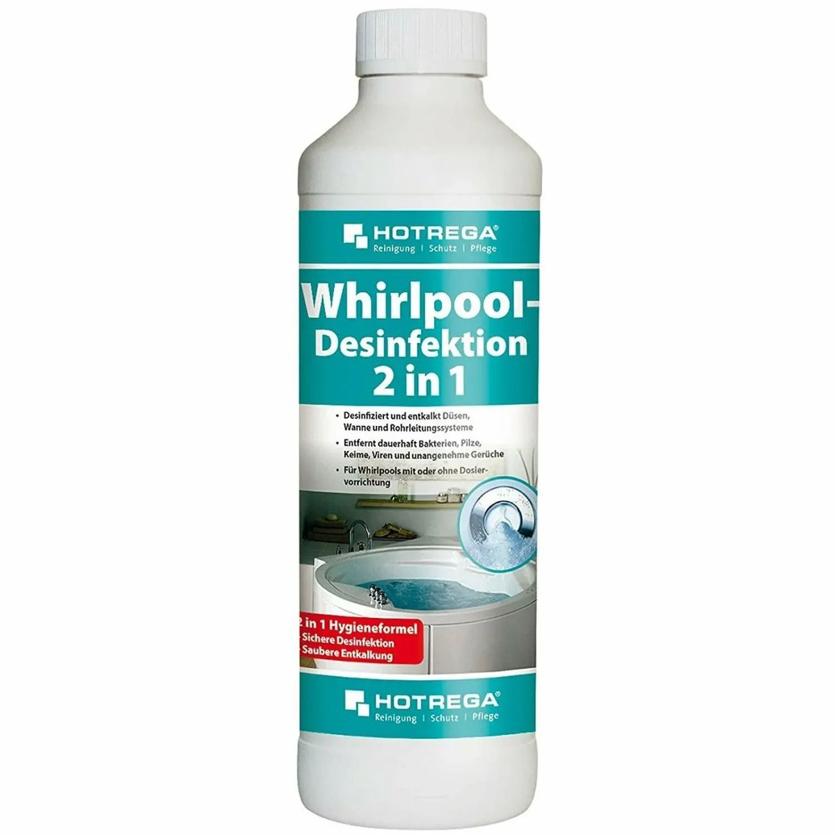 Whirlpool desinfectie 2 in 1 Koncentrat, 500 ml flacon, whirlpool reiniger