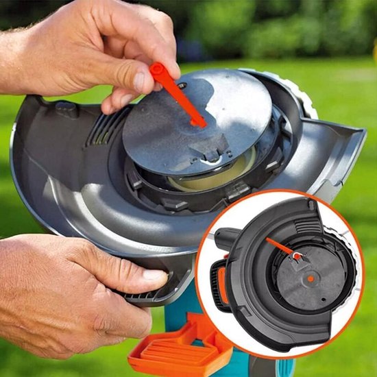 Verpakking met 100 vervangende plastic messen voor Gardena 9823 9825 9820 9821 grastrimmers, 70 mm — afbeelding 4