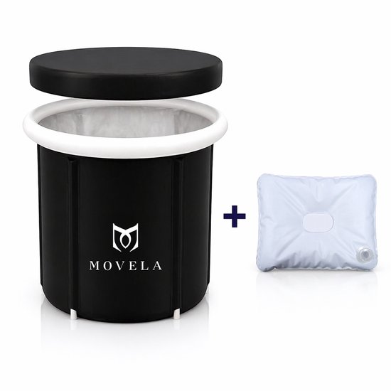 Movela IJsbad - Opblaasbaar ijsbad - Icebath - Zitbad - Opvouwbaar bad XXL - Tubble - Ligbad opvouwbaar volwassenen - Inclusief E-book, Deksel, Afdekhoes, Handpomp