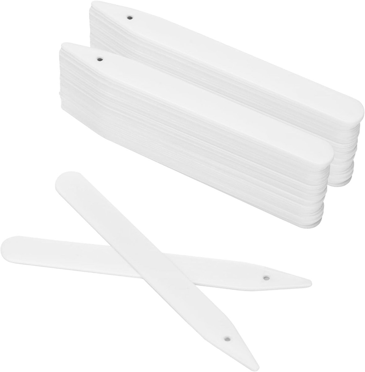 100 Stuks Witte Hangende Plastic Plant Labels 12x1.2cm voor Tuin, Zaden, Zaailingen en Kruidensorteerlabels met Gat