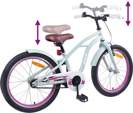 vidaXL - Kinderfiets - 18 - Inch - voor - 5-7 - jaar - oud - Lichtgroen van VidaXL — afbeelding 2