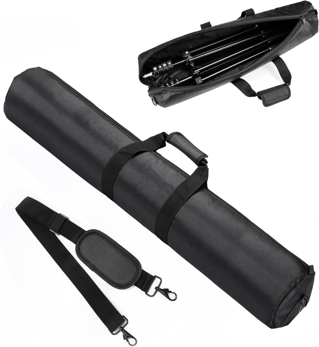 Draagtas voor Statief van Waterafstotend Oxford Stof, Geschikt voor Fotografie, Monopods en Tentstokken, 65 cm, Zwart, Met Schouderriem