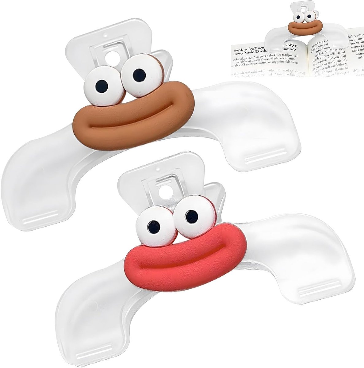 Set van 2 paperclips voor boeken, ideaal voor leren en werken, handig voor handleidingen en documenten, eenvoudig mee te nemen
