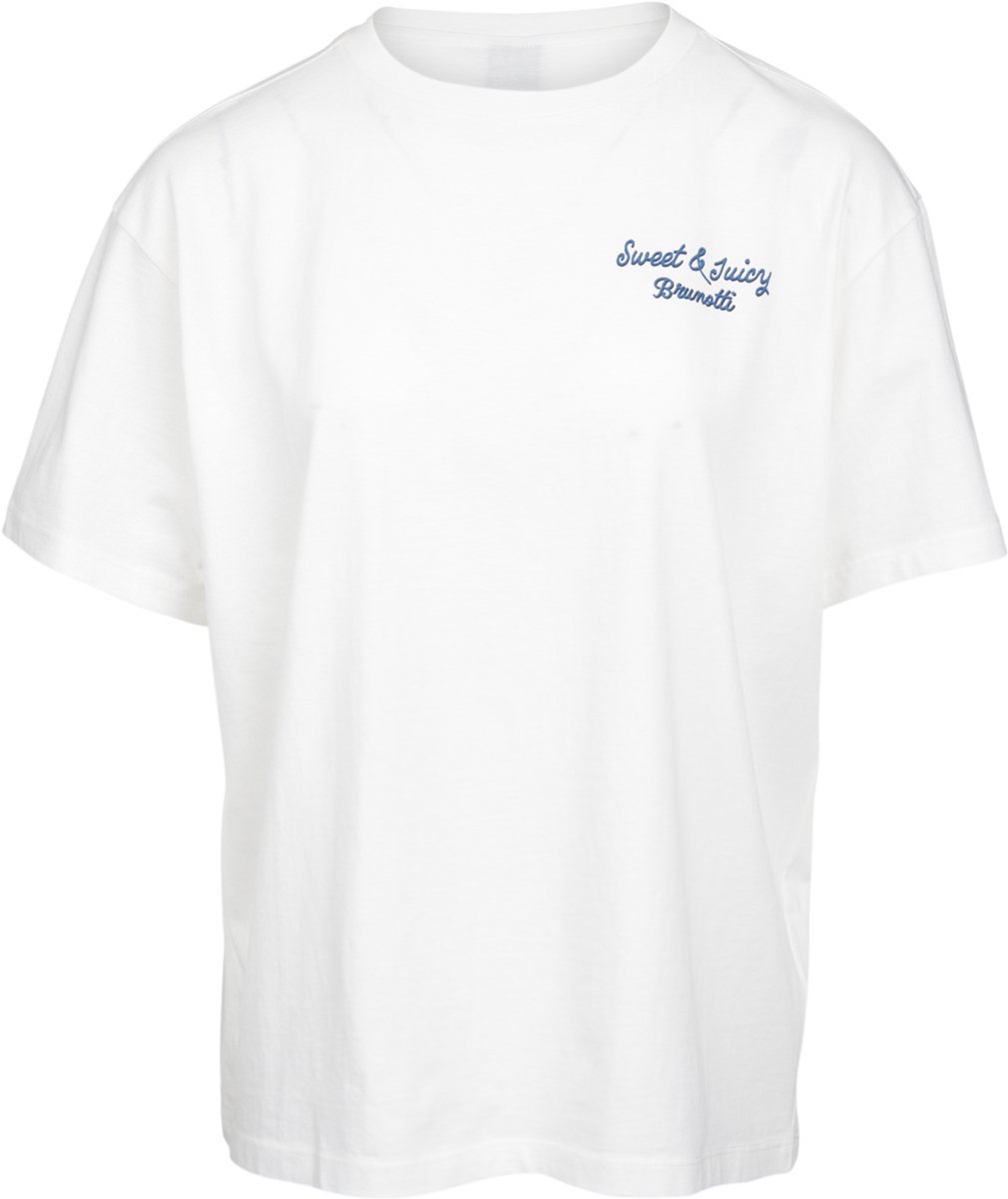 Brunotti Zeta T-Shirt Snow Dames 100% Katoen Relaxed Fit XL Wit