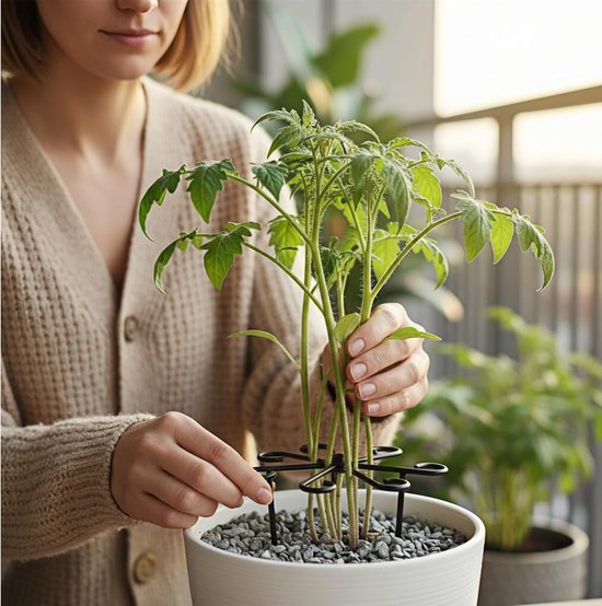 Stevige Plantsteunen voor Bloemen en Groenten - 12 Stuks, 4 Maten, Ideaal voor Rozen, Hortensia's en Tomaten — afbeelding 2