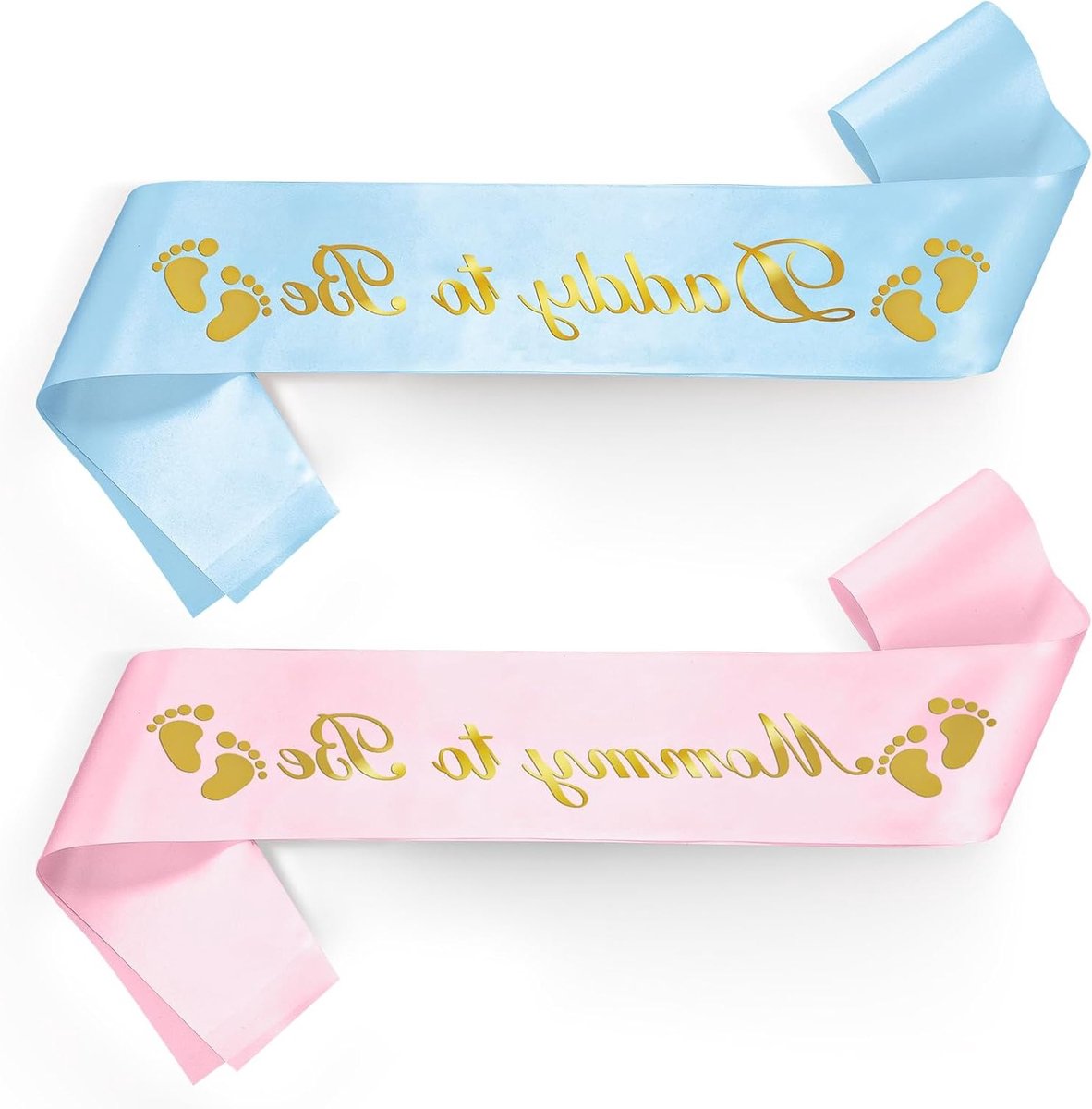 2-Delige Sjerp Set voor Mummy en Daddy To Be, Baby Shower Sjerp, Feestdecoratie en Cadeau voor Babyshower