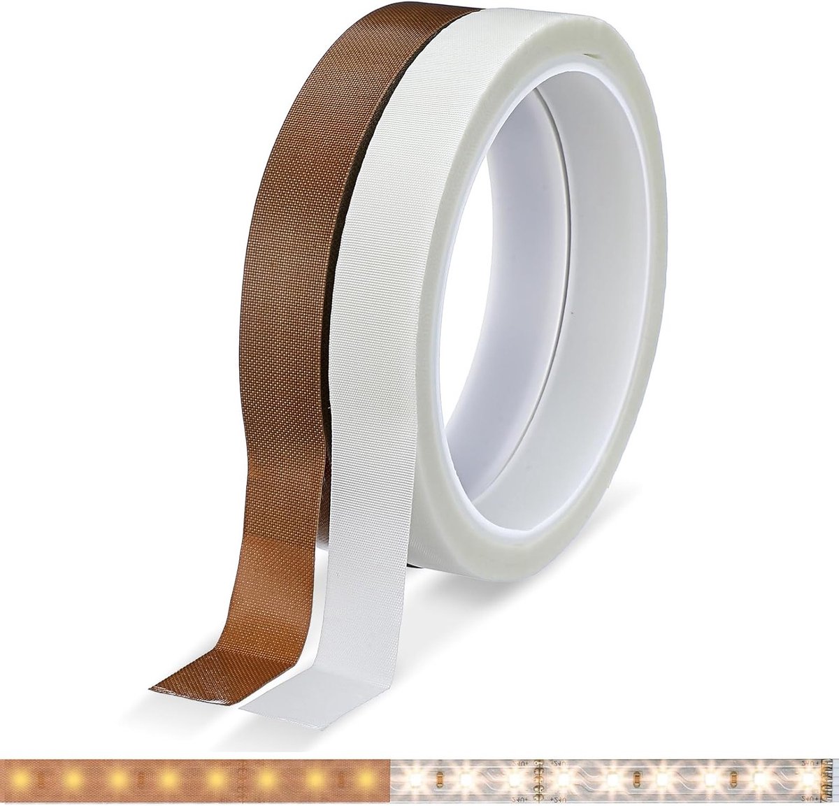 2 Rollen Verduisteringsband 15 mm x 10 m - Zelfklevend Hittebestendig Plakband voor LED-strips, TV's en Decoratie in Keuken en Slaapkamer