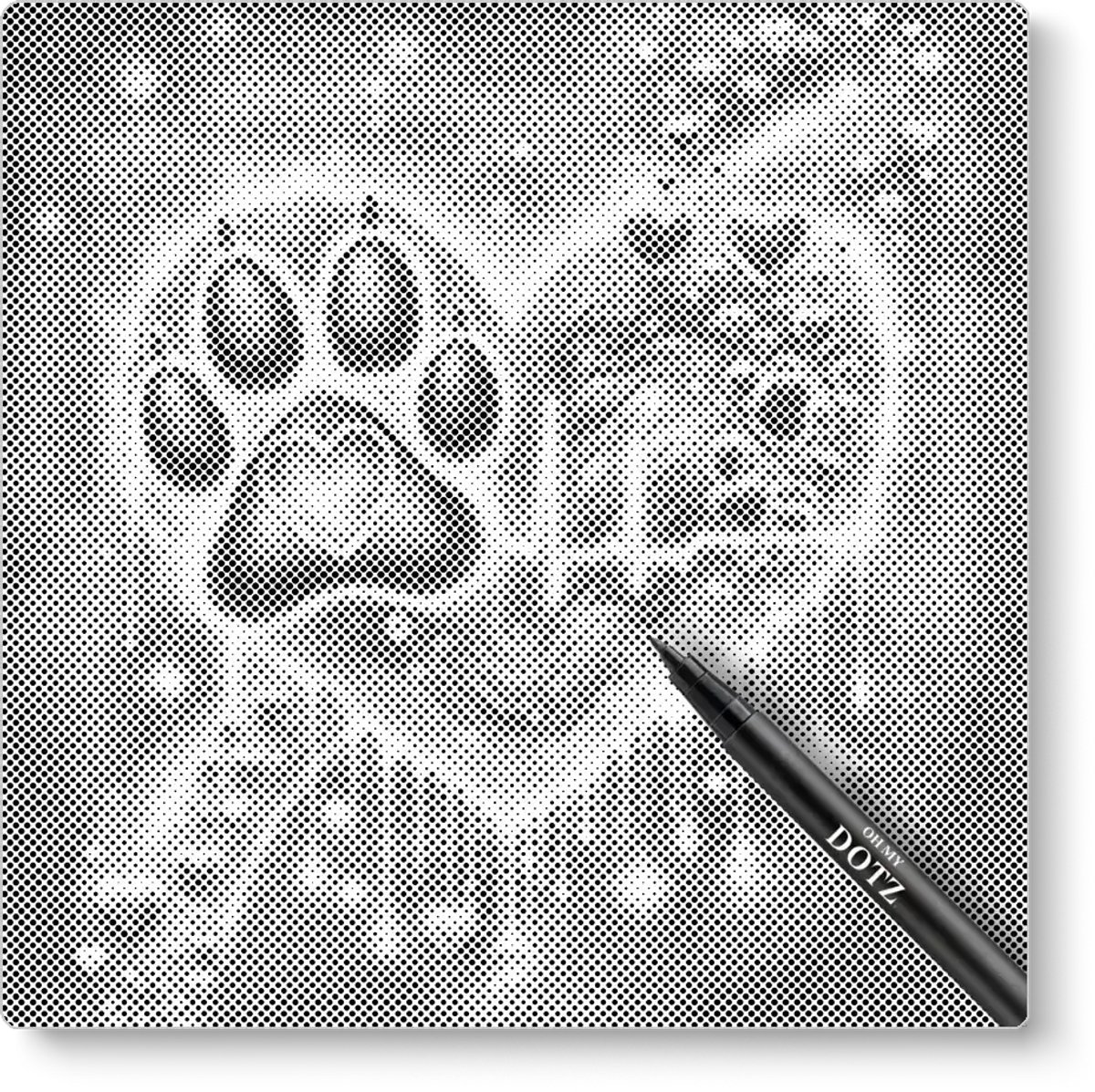 Huisdierliefde | Dot painting | 50x50cm  Meest gekozen | Dot painting | Oh My Dotz | Dots stippen | Diamond painting & Schilderen op nummer alternatief | Happy hobby