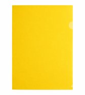 Exiton L-mappen - A4 - Dikte 180mµ - Transparant Geel - 10 Insteekhoezen